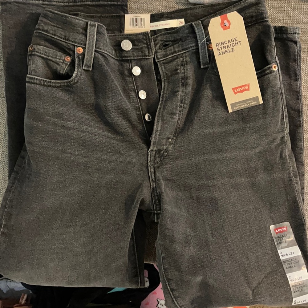 Levi ribcage ankle straight jeans